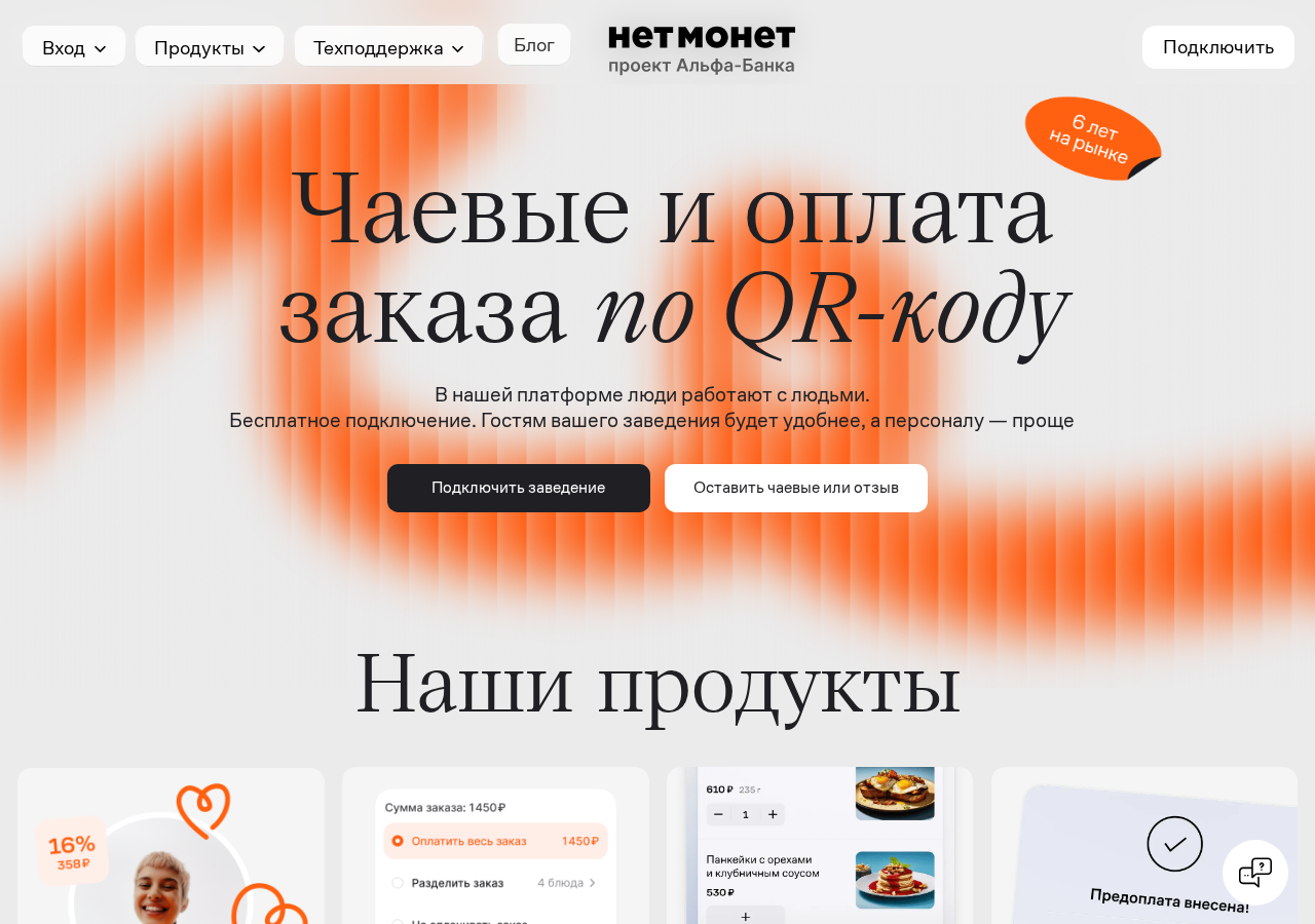 Главная страница сервиса Нетмонет